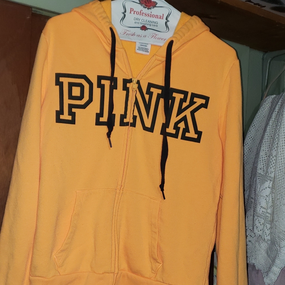 Victoria Secret Pink Hoodie Tangerine color